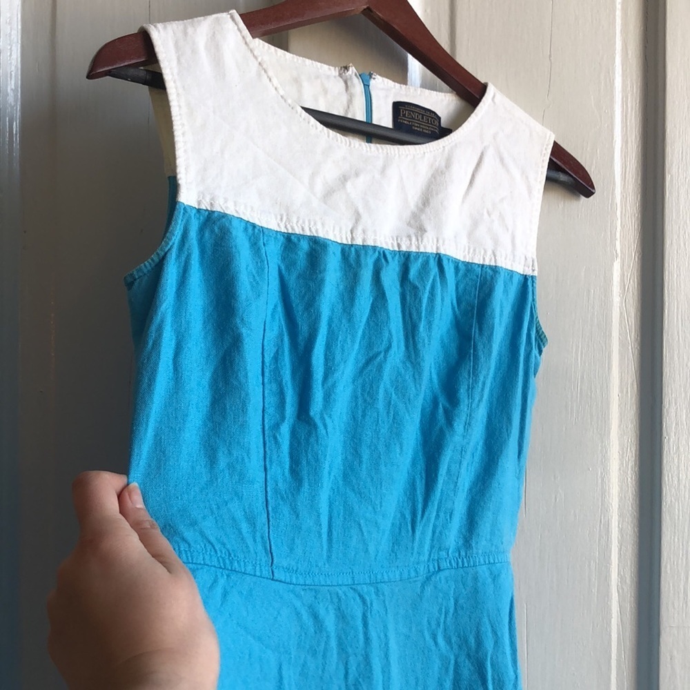 Pendleton Color Block Fit And Flare Crew Neck Sle… - image 3